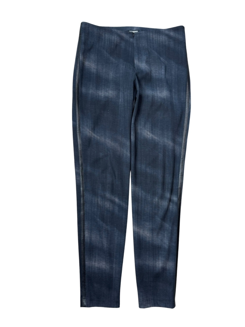 Anni Kuan NY Italian Fabric Tuxedo Stripe Slim Pants Black Size 4